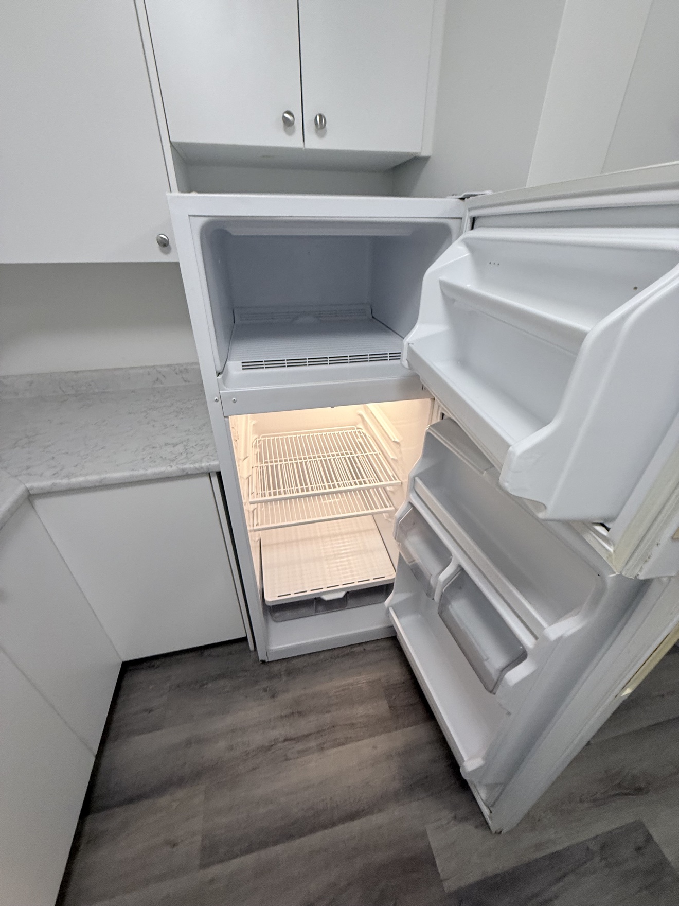 Fridge interior after detailed clean