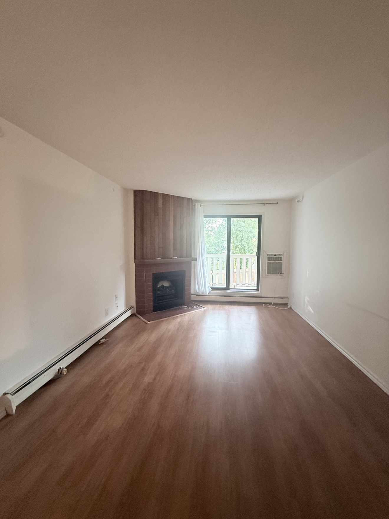 Living room after post-construction cleaning
